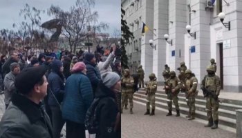 Протесты в захваченном Бердянске